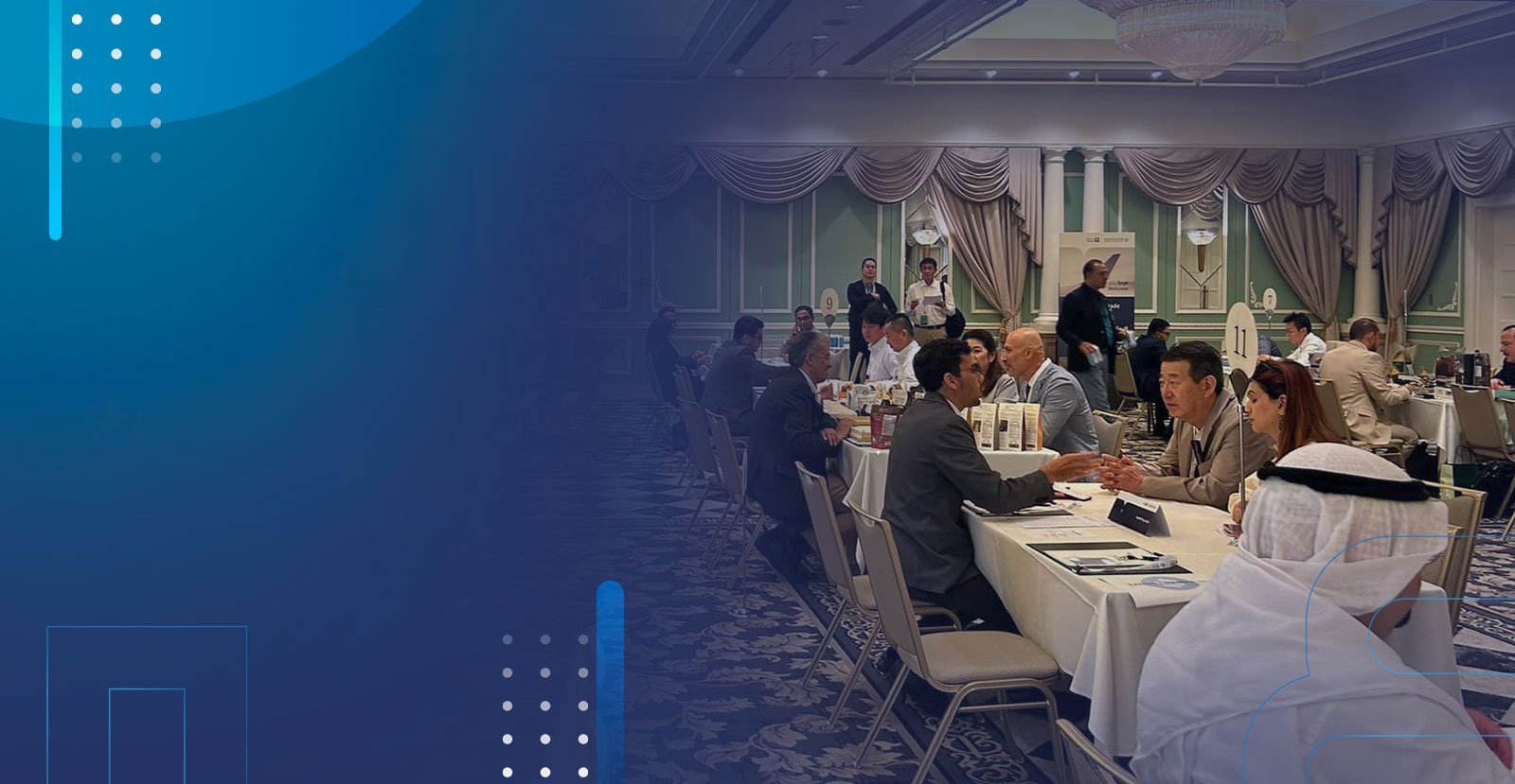 International delegates at pre-arranged trade meetings